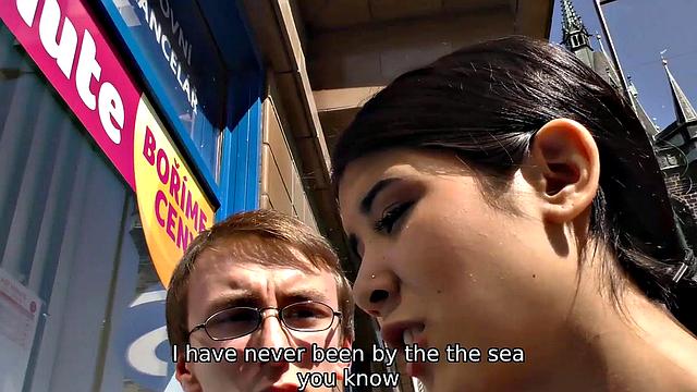 HUNT4K. Svelte brunette cheats on BF to earn cash for vacation