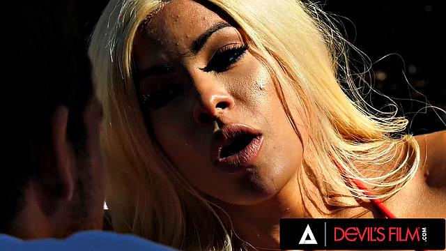 DEVILS FILM - Gorgeous MILF Luna Star Squirts While Getting Fucked Outside