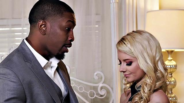 Black beauty in high heels enjoys a steamy Valentine's Day fuck fest