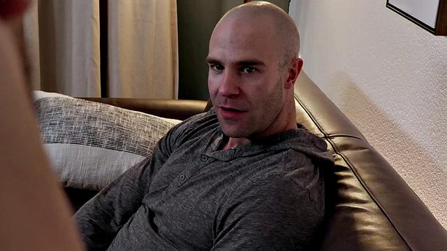 Hunky DILF sucks dick after unsaddled taboo sex