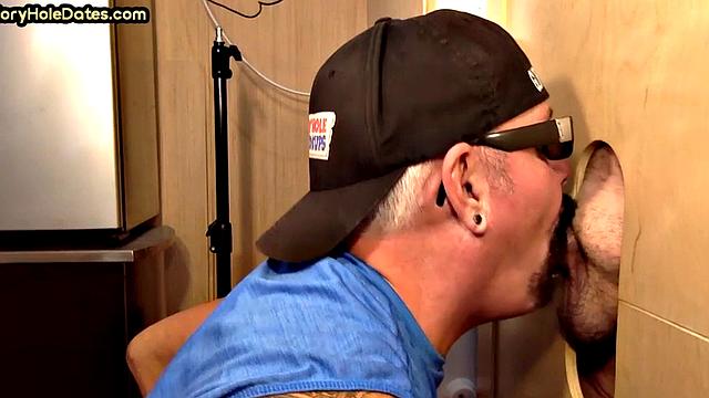 Cum loving DILF sucks hard white rod at home