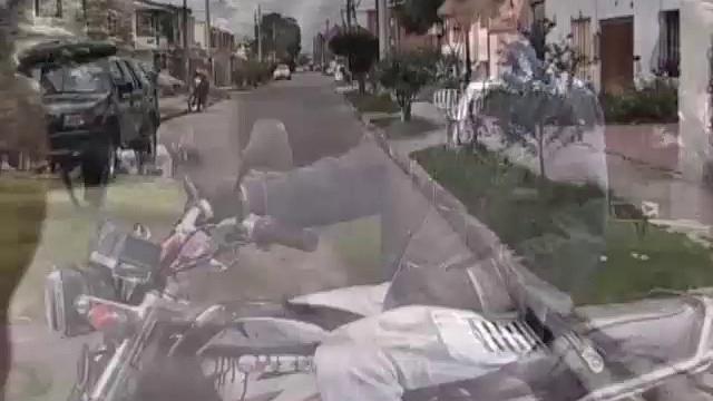 Santiago is a sexy Latin with a motorcycle. He invites us out for a ride, before parking inside and using his bike as a platform to jerk off on.