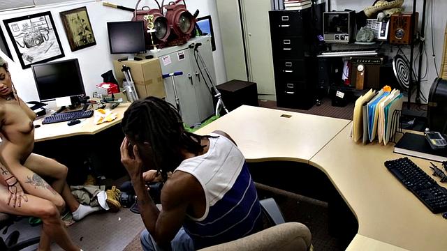 Pawnshop amateur babe pussydrilled in office till facial