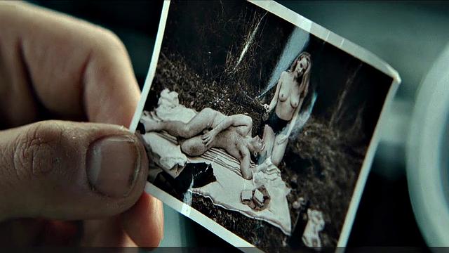 Blonde celebrity Riley Keough gets naughty in public with a topless bra-clad scene