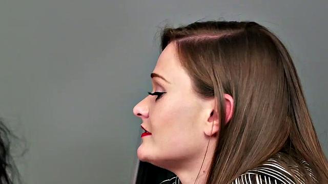 CFNM office babes givong a handjob to a lucky dude