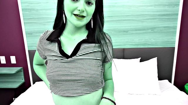 Blonde 18-year-old newbie making first amateur porn