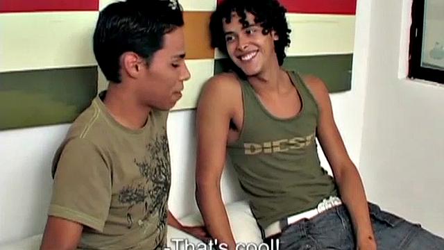 Young Latinos Dano and Claudio are unpacking in the room they will share when lust takes over. The horny boys suck uncut cock as they strip naked and end up in a sexy 69. Then stiff cock finds willing hole and the two fuck bareback all over the bed.