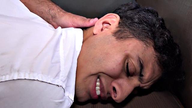 Spanking amateur DILF fucks twink after classes