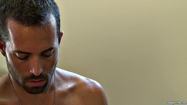 guys line up to share their loads and nobody complains about sharing in this cum-packed gay session