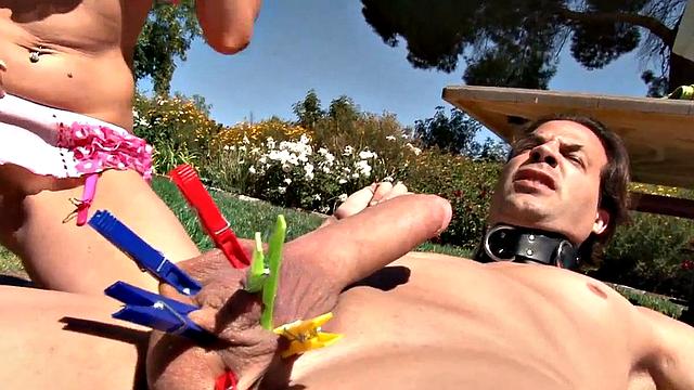 Victoria Lawson Gives a Big Dick Handjob Outdoors