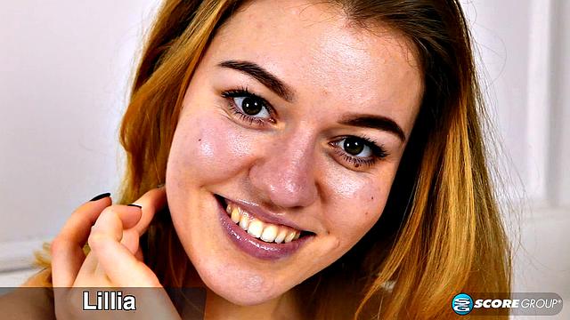 Kinky Asol, dazzling brunette, shows us her pink slit and young perky tits.