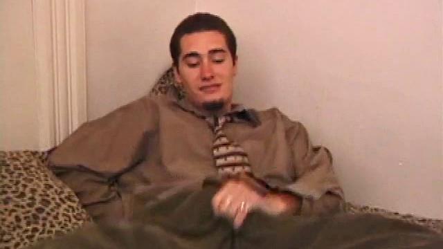Lex is a straight boy, but he got really turned on watching another guy beat off, so he jumped at the chance to do the same on camera. He leans back, lets his mind wander, and before long has a nice stiff one between his legs.