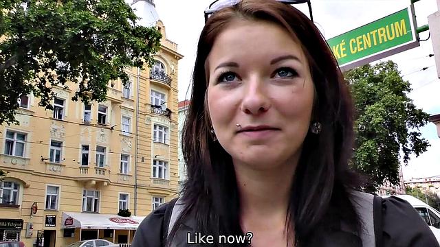 HUNT4K. Seductive miss is ready to give herself to stranger for cash