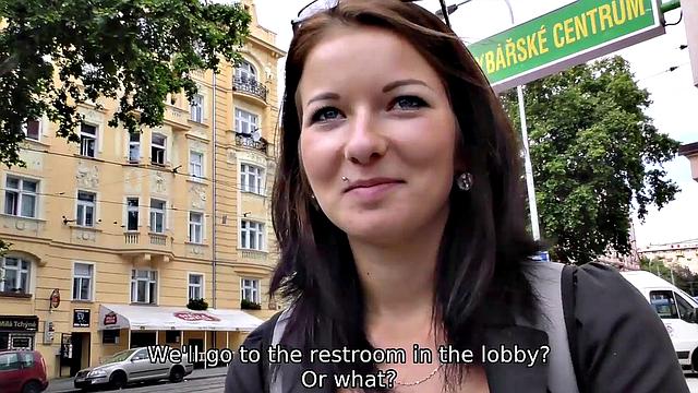 HUNT4K. Seductive miss is ready to give herself to stranger for cash