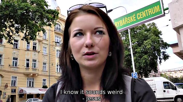 HUNT4K. Seductive miss is ready to give herself to stranger for cash