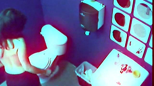 Solo slut masturbating in office finger fucking