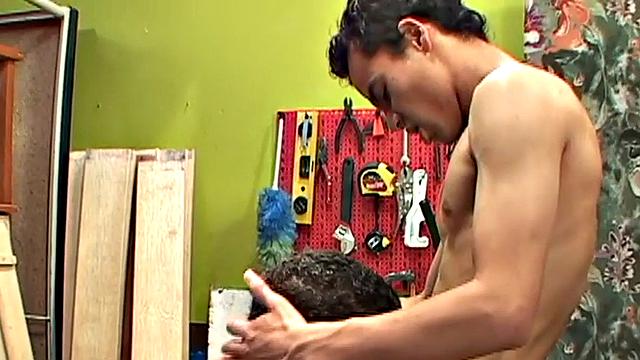 Facialized skinny Spanish twink in uniform gets fucked