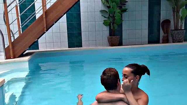 HUNT4K. Swimming pool is a nice place for a guy to fuck GF for cash
