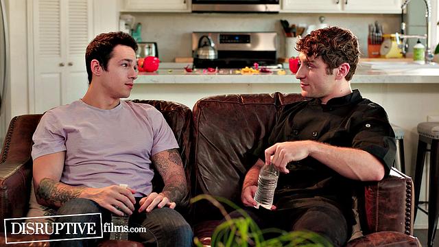 College Jock's Cooking Lesson Turns Into Passionate First Gay Encounter - DisruptiveFilms
