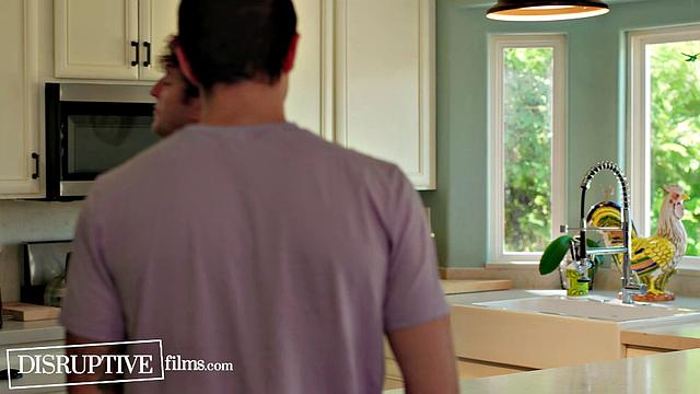 College Jock's Cooking Lesson Turns Into Passionate First Gay Encounter - DisruptiveFilms