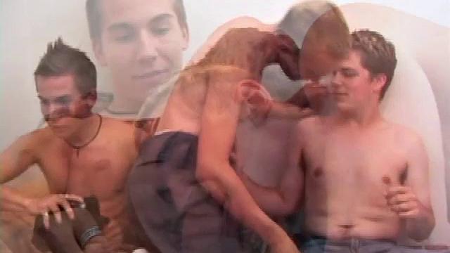 Trent Knight, Brock Labelli, and Spencer Grey quickly get naked and start playing.