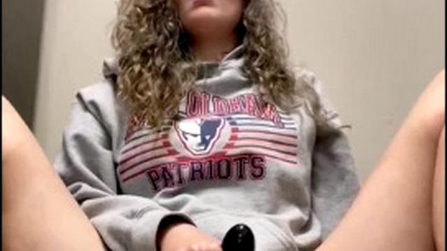 Blonde intensely masturbates with a dildo