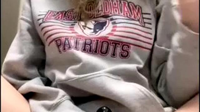 Blonde intensely masturbates with a dildo