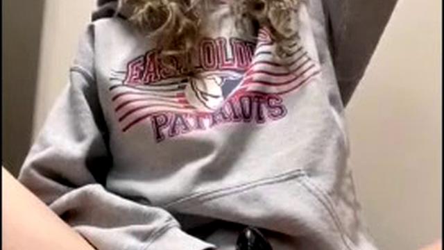 Blonde intensely masturbates with a dildo