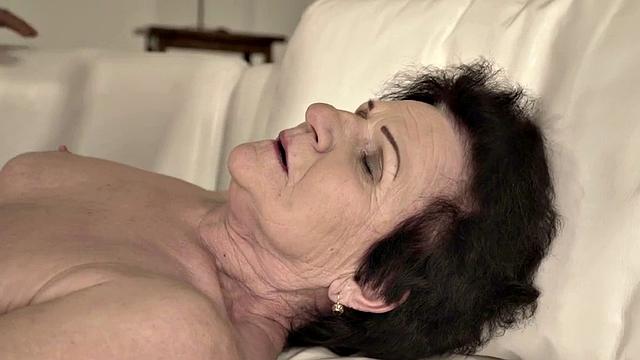 Kinky tattooed granny rides thick cock in intense missionary fuck