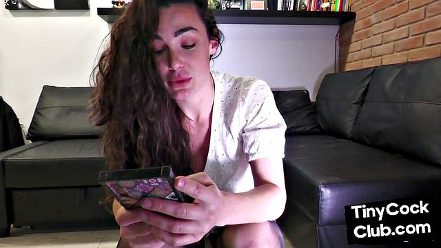 SPH amateur femdom lady humiliates losers with lil dick