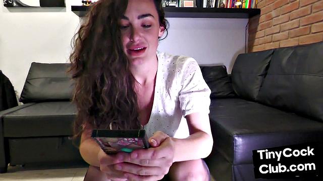 SPH amateur femdom lady humiliates losers with lil dick