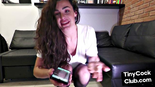 SPH amateur femdom lady humiliates losers with lil dick