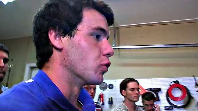 Hazed guy fucked in front of voyeurs for fraternity ticket