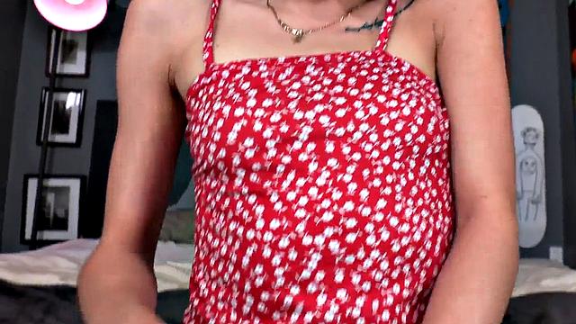 POV amateur skinny inked bae nailed while talking dirty