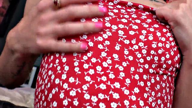 POV amateur skinny inked bae nailed while talking dirty