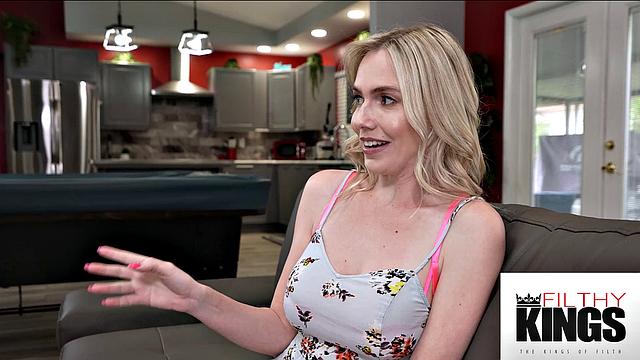 блондинка шутит про узкую дырку, пока bbc не разносит ей зад