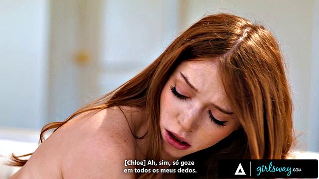 GIRLSWAY - Petite Redhead Myra Seduces Busty MILF Neighbor Chloe Amour - PORTUGUESE SUBTITLES