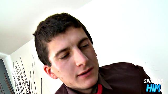 Cumthirsty jock pleasuring his boss