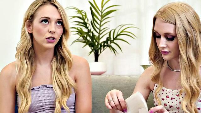 Perky boobs dykes enjoy 69 pussyeating sex on couch