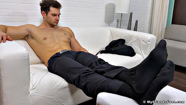 Spy on Zak's Huge Size 14 Feet and Socks - Zak