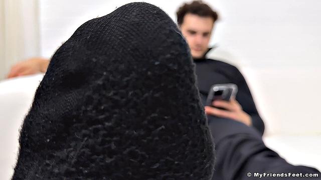 Spy on Zak's Huge Size 14 Feet and Socks - Zak