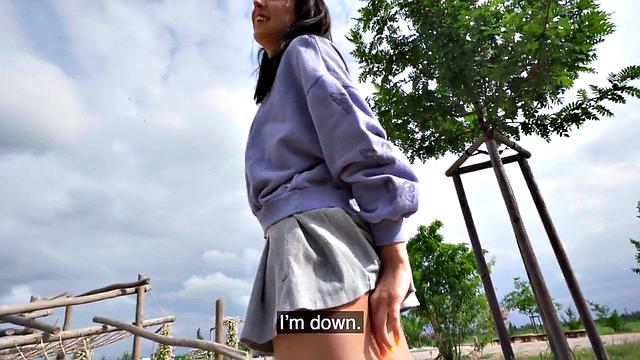 Public wild slut smashed hardcore in missionary