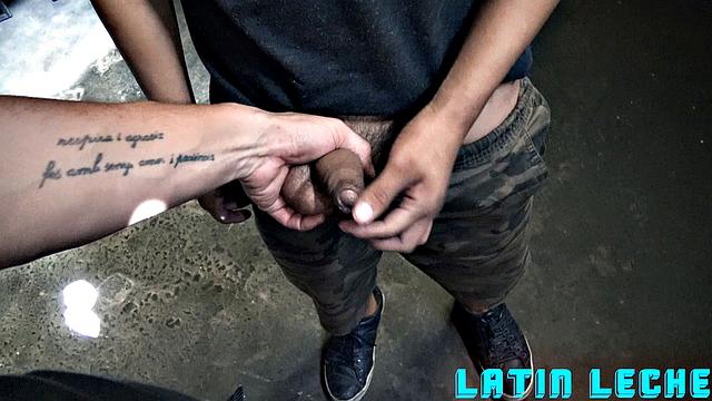 sweaty handyman can't resist landlord's offer and takes cock for cash