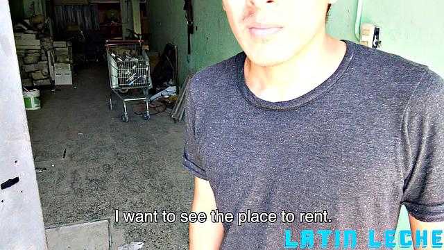 sweaty handyman can't resist landlord's offer and takes cock for cash