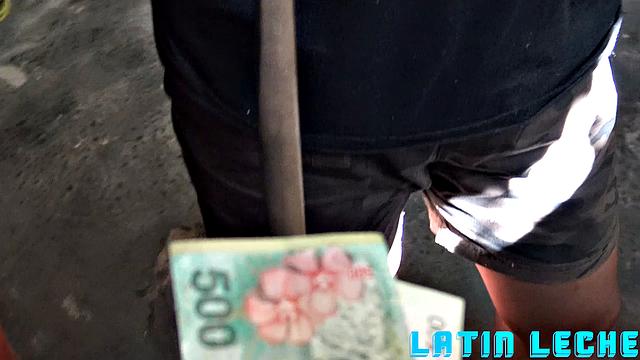 sweaty handyman can't resist landlord's offer and takes cock for cash