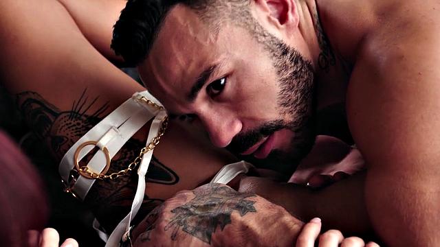 Inked busty babe fucked passionately after fingering