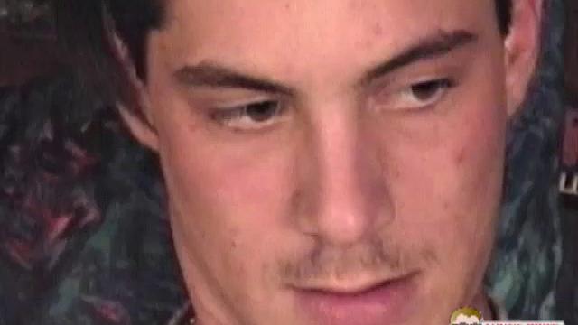 Brad is a tall 19 year old, with dark hair and a whopping 9 inches swinging between his legs. This solo jerk off scene opens with Brad on the bed, wearing nothing but his boxers, and in no time that monster cock is hanging out of the fly.