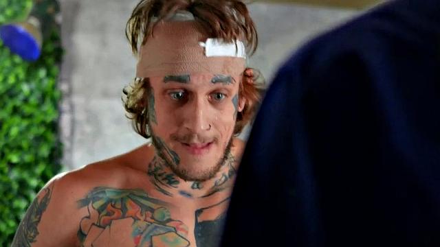 Gay doctor lets inked patient fuck until he cums