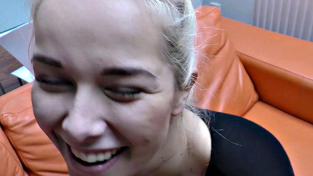 HUNT4K. Blonde has sex with rich hunter who helps her financially