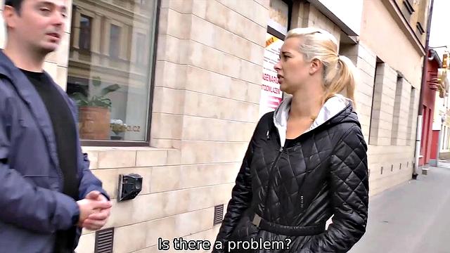 HUNT4K. Blonde has sex with rich hunter who helps her financially